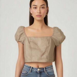 🆕 7 For All Mankind Faux Leather Crop Top